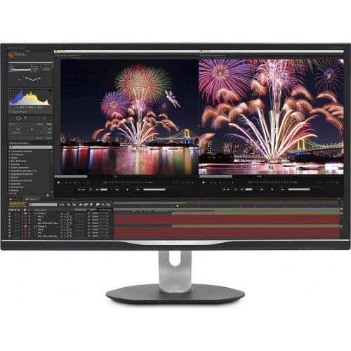 31,5" Philips 328P6AUBREB 2560x1440 IPS W-LED 16:9 4ms VGA HDMI DP USB-C  USB 3.1 50M:1 178/178 450cd Ethernet RJ-45 Speakers HAS Pivot Swiwel Tilt Black/Silver