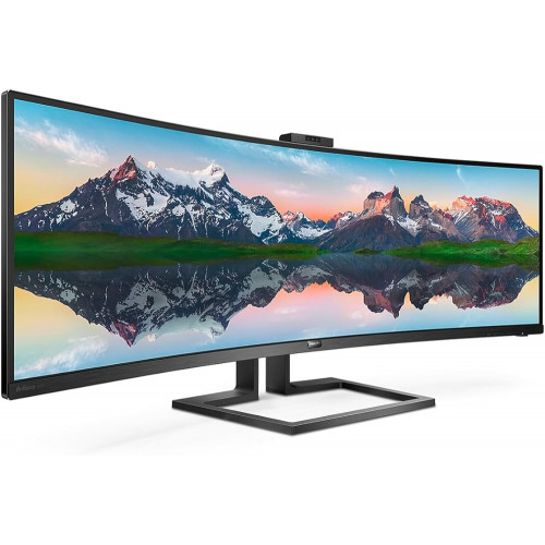 49" Philips 499P9H изогнутый 5120x1440 (Dual QHD)@70Гц IPS W-LED 39:2 5ms(GtG) DP1.4 2*HDMI 2.0 4* USB 3.1(1* BC1.2) ДК USB-C 2*Speakersх5Вт Webcam 80M:1 3000:1 178/178 450cd HAS Swivel Tilt Black 49" Philips 499P9H изогнутый 5120x1440 (Dual QHD)@70Гц IPS W-LED 39:2 5ms(GtG) DP1.4 2*HDMI 2.0 4* USB 3.1(1* BC1.2) ДК USB-C 2*Speakersх5Вт Webcam 80M:1 3000:1 178/178 450cd HAS Swivel Tilt Black