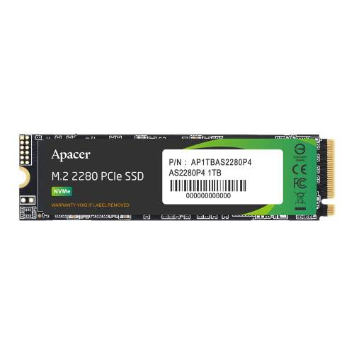 Apacer SSD AS2280P4 256Gb M.2 2280 PCIe Gen3x4, R2100/W1300 Mb/s, 3D TLC, MTBF 1.5M, NVMe 1.3, 200TBW, Retail, 3 years (AP256GAS2280P4-1) Apacer SSD AS2280P4 256Gb M.2 2280 PCIe Gen3x4, R2100/W1300 Mb/s, 3D TLC, MTBF 1.5M, NVMe 1.3, 200TBW, Retail, 3 years (AP256GAS2280P4-1)