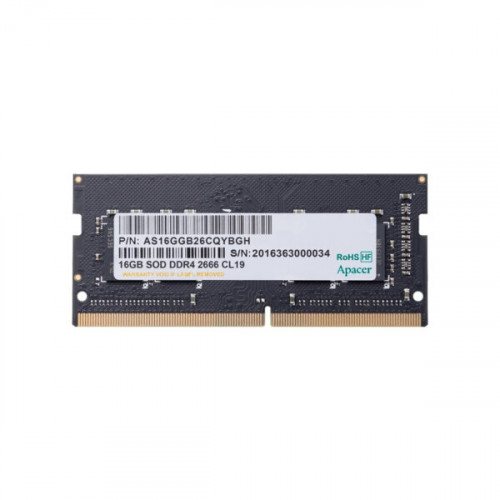 Apacer DDR4 16GB 2666MHz SO-DIMM (PC4-21300) CL19 1.2V (Retail) 1024*8 3 years (AS16GGB26CQYBGH/ES.16G2V.GNH) Apacer DDR4 16GB 2666MHz SO-DIMM (PC4-21300) CL19 1.2V (Retail) 1024*8 3 years (AS16GGB26CQYBGH/ES.16G2V.GNH)
