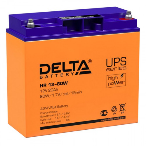 Аккумуляторная батарея Delta HR12-80W Аккумуляторная батарея Delta HR12-80W