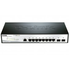"D-Link DGS-1210-10/ME/B1A, L2 Managed Switch with  8 10/100/1000Base-T ports and 2 1000Base-X SFP ports.16K Mac address, 802.3x Flow Control, 4K of 802.1Q VLAN, 802.1p Priority Queues, Traffic Segme - DGS-1210-10/ME/B1A