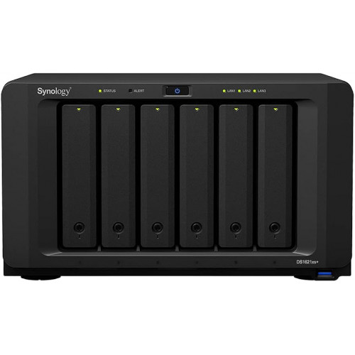 'Synology DS1621xs+  QC2,2GhzCPU/4GbDDR4(upto32)/RAID0,1,10,5,6/upto 6hot plug HDD SATA(3,5' or 2,5')(upto16 with 2xDX517)/3xUSB3.2/2eSATA/4GigE(+1Expslot)/iSCSI/2xIPcam(upto75)/1xPS/3YW'