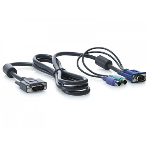 Комплектующая HPE PS2 Server Console Cable, 6 foot/1.8m, 2-Pack (for AF611A) - [AF612A]