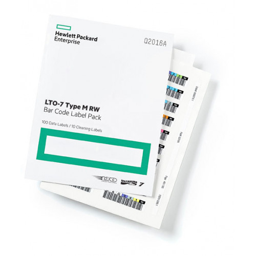 Картридж Ultrium7 TypM 22.5 TB bar code label pack (100 data + 10 cleaning) for C7977A and LTO8 Drive (for libraries & autoloaders)