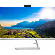 Моноблок/ Lenovo IdeaCentre AIO 3 27IMB05   27"(1920x1080)/Intel Core i3 10100T(3Ghz)/8192Mb/1000+128SSDGb/DVDrw/Int:Intel UHD Graphics 630/BT/WiFi/war 1y/9kg/white/DOS + Keyboard, mouse USB