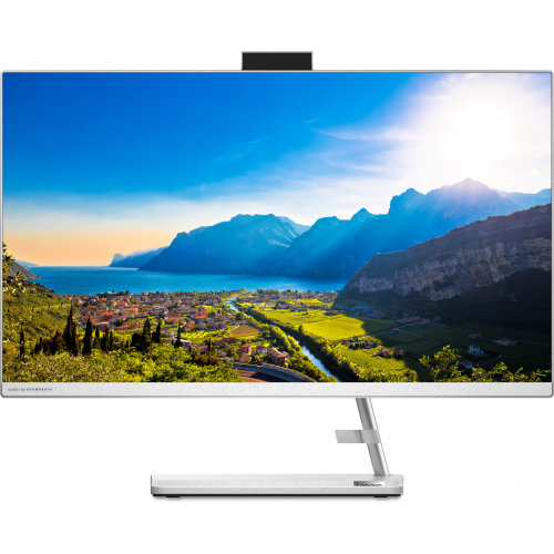 Моноблок/ Lenovo IdeaCentre AIO 3 27IMB05   27"(1920x1080)/Intel Core i3 10100T(3Ghz)/8192Mb/1000+128SSDGb/DVDrw/Int:Intel UHD Graphics 630/BT/WiFi/war 1y/9kg/white/DOS + Keyboard, mouse USB
