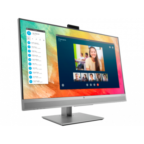 HP EliteDisplay E273m 27 Monitor 1920x1080, 16:9, IPS, 250 cd/m2, 1000:1, 5ms, 178°/178°, USB-C, VGA, HDMI, USB 3.0x2, DisplayPort, Pop-up webcam, speakers, height, tilt, swivel, pivot, Black&Silver