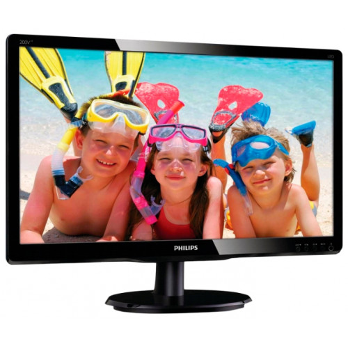 19,53" Philips 200V4QSBR 1920x1080 MVA LED 16:9 8ms VGA DVI-D 10M:1 178/178 250cd Black