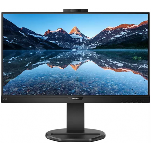 23,8" Philips 243B9H 1920x1080 75Гц IPS W-LED 16:9 4ms VGA HDMI DP 3*USB3.2 USB-C 3.2 50M:1 1000:1 178/178 250cd Webcam HAS Pivot Tilt Swivel Speakers Black
