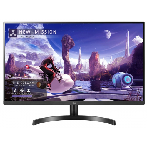 LG 31.5" 32QN600-B-W IPS LED, 2560x1440, 5ms, 178°/178°, 350cd/m2, 1000:1 (Mega DCR), 2*HDMI, DP, 75Hz, AMD FreeSync, HDR10, Tilt, Black - 32QN600-B-W