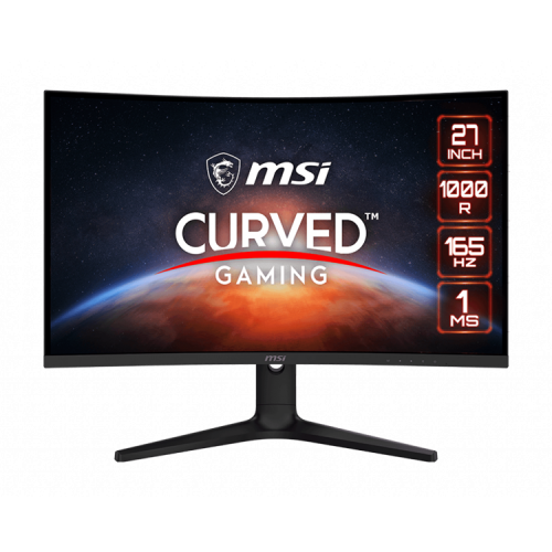 MSI Optix G271C 27" 16:9 FHD(1920x1080)VA Curve, 1ms(MPRT), 3000:1, 100M:1, 300nit, 178/178, 2xHDMI 2.0, DP 1.2a, Tilt, VESA, 165HZ, FreeSync Premium, 1y w-ty