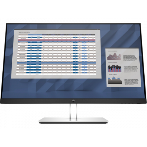 HP E27 G4 27 Monitor 1920x1080, 16:9, IPS, 250 cd/m2, 1000:1, 5ms, 178°/178°, VGA, DP, HDMI, USB Type-B,USB-A, height, tilt, swivel, pivot, Black&Silver (нет евровилки, опция)