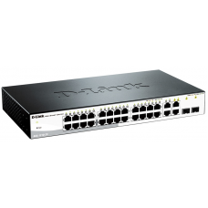D-Link DES-1210-28/C2A , WEB Smart III Switch with 24 Ports 10/100Base-TX + 2 10/100/1000Base-T+ 2 Combo 10/100/1000Base-T/SFP