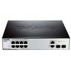 D-Link DES-3200-10, 8 Port 10/100Mbps + 1 100/1000 SFP + 1 Combo 10/100/1000 BASE-T / 100/1000 SFP L2 Management Switch