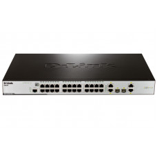 D-Link DES-3200-28P/C1A, 24-Port 10/100Mbps PoE + 2 Combo 1000BASE-T/SFP + 2 10/100/1000BASE-T L2 Management Switch