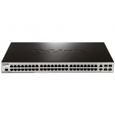 D-Link DES-3200-52/C1B, 48-Port 10/100Mbps + 2 Combo 1000BASE-T/SFP + 2 SFP L2 Management Switch 16K MAC address, 4K of 802.1Q VLAN Support, QoS  support, Traffic Segmentation, Bandwidth  Control (Per - DES-3200-52/C1B