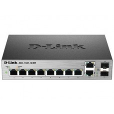 D-Link DGS-1100-10/ME/A1A, 8-Port 10/100/1000Base-T ports + 2 combo 100/1000Base-T/SFP ports Metro Ethernet Switch