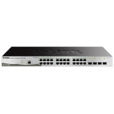 D-Link DGS-1210-28/ME/P/B2A, L2 Managed Switch with 24 10/100/1000Base-T ports and 4 1000Base-X SFP ports.16K Mac address, 802.3x Flow Control, 4K of 802.1Q VLAN, 802.1p Priority