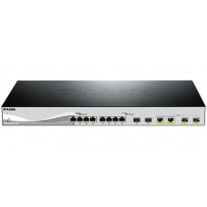 D-Link DXS-1210-12TC, 10 Gigabit Ethernet Smart Switch with 8-port 10GBASE-T + 2-port SFP + 2-port 10GBASE-T/SFP