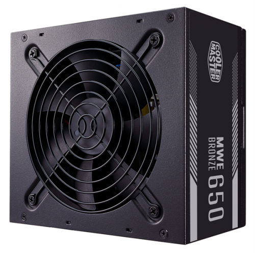 Cooler Master MWE Bronze, 650W, ATX, 120mm, 8xSATA, 4xPCI-E(6+2), APFC, 80+ Bronze