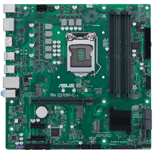 ASUS PRO Q570M-C/CSM, LGA1200, Q570, 4*DDR4, DP+HDMI, SATA6, Audio, USB 3.2*7, LPT*1 header (w/o cable), COM*2 header (w/o cable), mATX ;90MB1700-M0EAYC ASUS PRO Q570M-C/CSM, LGA1200, Q570, 4*DDR4, DP+HDMI, SATA6, Audio, USB 3.2*7, LPT*1 header (w/o cable), COM*2 header (w/o cable), mATX ;90MB1700-M0EAYC