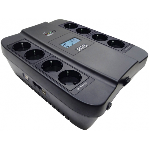 Powercom Back-UPS SPIDER, Line-Interactive, LCD, AVR, 900VA/540W, Schuko, USB, black (1456263) Powercom Back-UPS SPIDER, Line-Interactive, LCD, AVR, 900VA/540W, Schuko, USB, black (1456263)