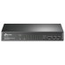 TP-Link 9-портовый 10/100 Мбит/с неуправляемый PoE коммутатор, 8 портов PoE+, IEEE 802.3af/at, бюджет PoE 65 Вт, стальной корпус, режим Extend Mode PoE до 250 метров