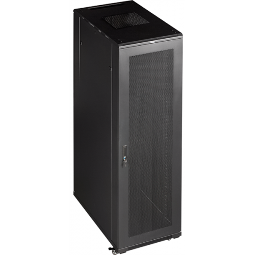Шкаф 19" Business, 47U 800x800, черный, передняя дверь стекло, задняя дверь распашная металл - TWT-CBB-47U-8x8-G1