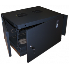 Шкаф настенный Next, 6U 550x450, металлическая дверь, черный - TWT-CBWNM-6U-6x4-BK