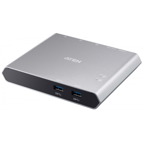 ATEN 2-Port USB-C Gen 1 Dock Switch with Power Pass-through ATEN 2-Port USB-C Gen 1 Dock Switch with Power Pass-through