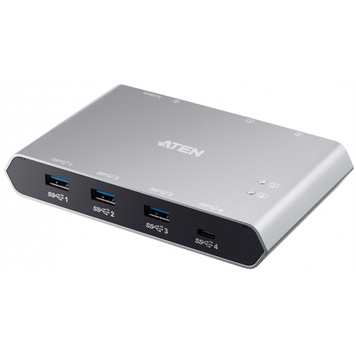 ATEN 2-Port USB-C Gen 2 Sharing Switch with Power Pass-through ATEN 2-Port USB-C Gen 2 Sharing Switch with Power Pass-through