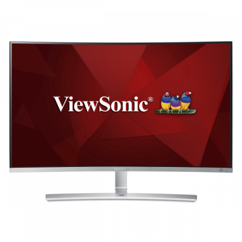 Viewsonic 32" VX3216-SCMH-W-2 VA LED изогнутый, 1920x1080, 5ms, 280cd/m2, 178°/178°, 80Mln:1, D-Sub, DVI, HDMI, колонки, Tilt, VESA, White (незначительное повреждение коробки) - VX3216-SCMH-W-2-NC1