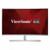 Viewsonic 32" VX3216-SCMH-W-2 VA LED изогнутый, 1920x1080, 5ms, 280cd/m2, 178°/178°, 80Mln:1, D-Sub, DVI, HDMI, колонки, Tilt, VESA, White (незначительное повреждение коробки) - VX3216-SCMH-W-2-NC1