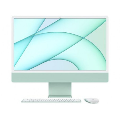 Apple 24-inch iMac (2021): Retina 4.5K, Apple M1 chip with 8-core CPU & 7core GPU, 8GB, 256GB SSD, 2xTbt/USB 4, Keyboard, Mouse - Green
