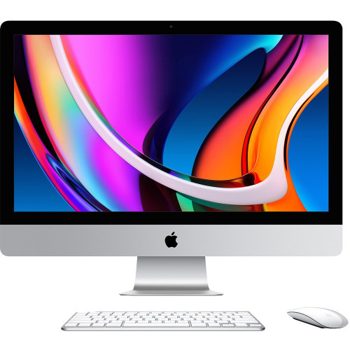 Apple 27-inch iMac Retina 5K (2020): 3.8GHz 8-core 10th-gen.Intel Core i7 (TB up to 5.0GHz), 8GB, 512GB SSD, Radeon Pro 5500XT - 8GB, 1Gb Eth, Magic Keyb., Magic Mouse 2, Silver